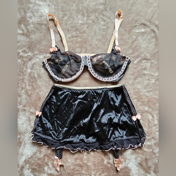 Victoria's Secret Other - Victoria Secret Bra and garter belt skirt set. Skirt Size M, bra size 36C. Used.